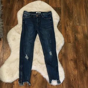 Almost Famous Mid Rise Crop Denim Jean
